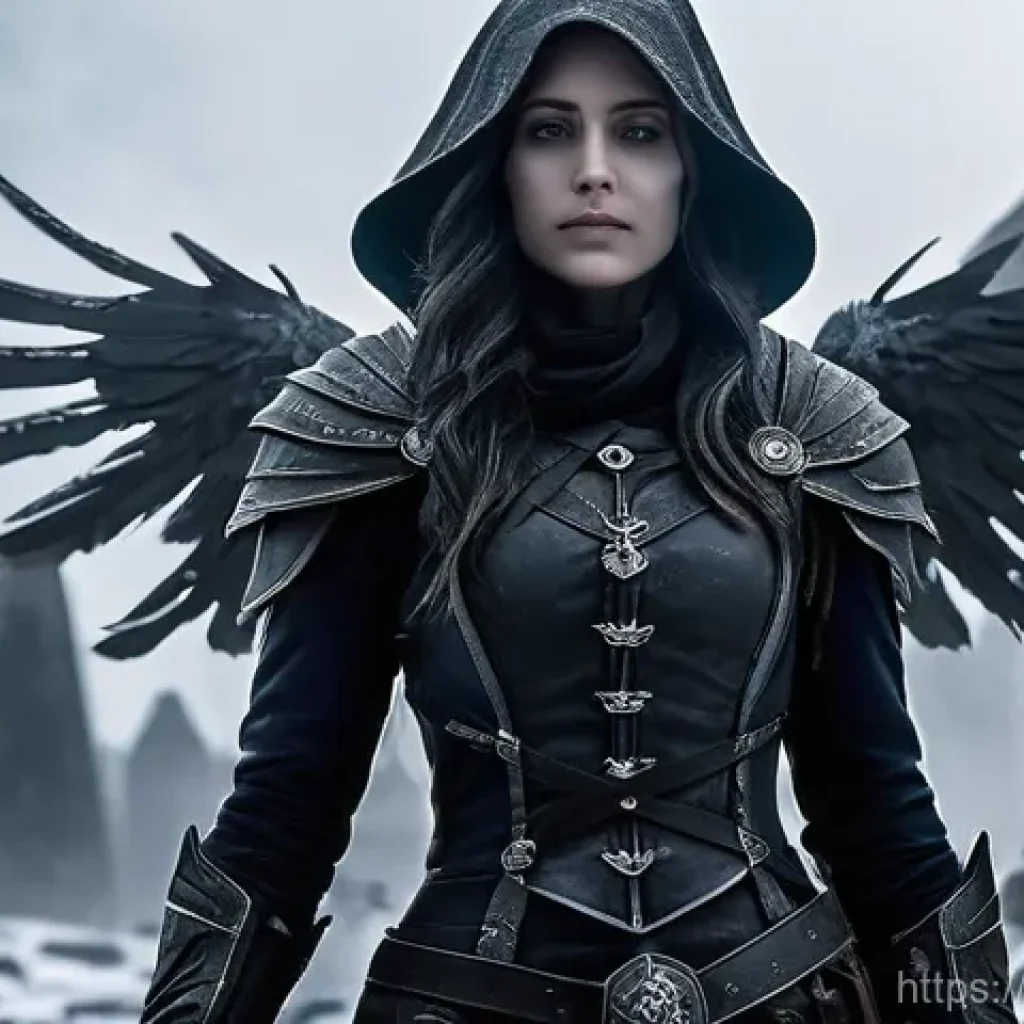 디아블로2 피의 습격 퀘스트 - **A Fallen Amazon's Torment:**
    A full-body shot of Blood Raven, a once-heroic Amazon, now tragic...